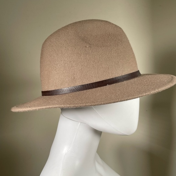 Manhattan Hat Company Wool Fedora Hat BOHO CITY CHIC Taupe Detail adjustable - Picture 15 of 15